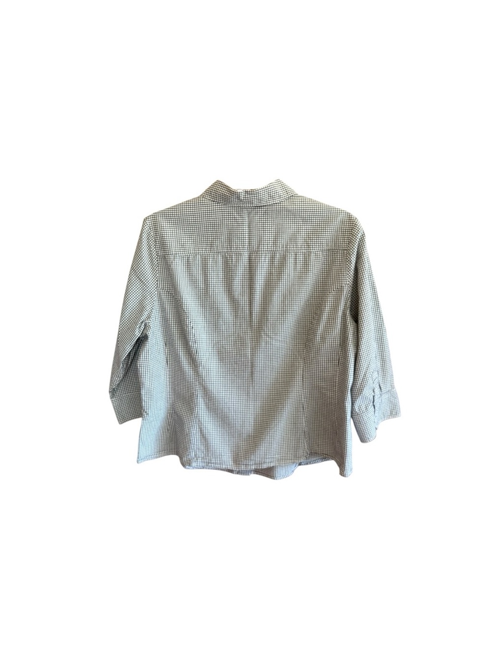 Riders Instantly Slims You, White and Black Gingham Button Up Women's Blouse XL - Picture 4 of 7